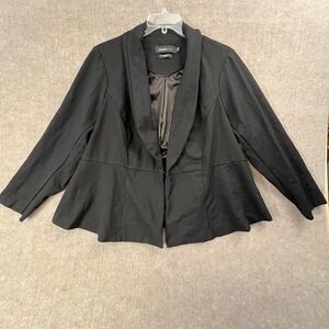 Studio by Torrid Black 4x Peplum Blazer Jacket‎ Plus Size Career Office Capsule